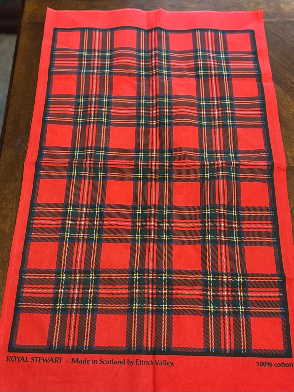 Royal Stewart Red Tartan Tea Towel by
